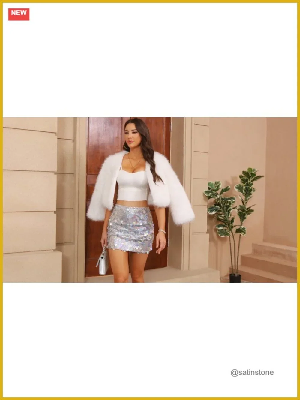 Sequin Mini Skort with Built-in Shorts Sparkly Party Clubwear